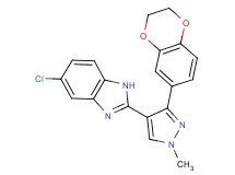 5-chloro-2-[3-(2,3-dihydro-1,4-benzodioxin-6-yl)-1-methyl-1H-pyrazol-4-yl]-1H-benzimidazole