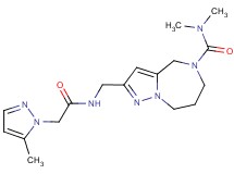 N,N-dimethyl-2-({[(5-methyl-1H-pyrazol-1-yl)acetyl]amino}methyl)-7,8-dihydro-4H-pyrazolo[1,5-a][1,4]diazepine-5(6H)-carboxamide