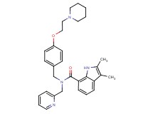 2,3-dimethyl-N-{4-[2-(1-piperidinyl)ethoxy]benzyl}-N-(2-pyridinylmethyl)-1H-indole-7-carboxamide