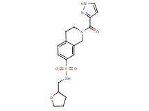 2-(1H-pyrazol-3-ylcarbonyl)-N-(tetrahydrofuran-2-ylmethyl)-1,2,3,4-tetrahydroisoquinoline-7-sulfonamide