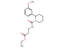 ethyl N-{[2-(3-methoxyphenyl)-1-piperidinyl]carbonyl}-beta-alaninate