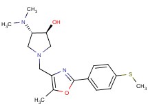 (3S*,4S*)-4-(dimethylamino)-1-({5-methyl-2-[4-(methylthio)phenyl]-1,3-oxazol-4-yl}methyl)pyrrolidin-3-ol