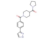 1-[4-(1H-pyrazol-3-yl)benzoyl]-4-(1-pyrrolidinylcarbonyl)piperidine