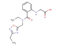 {[2-({ethyl[(3-ethyl-1,2,4-oxadiazol-5-yl)methyl]amino}carbonyl)phenyl]amino}acetic acid