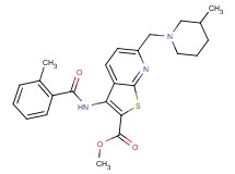 methyl 3-[(2-methylbenzoyl)amino]-6-[(3-methyl-1-piperidinyl)methyl]thieno[2,3-b]pyridine-2-carboxylate
