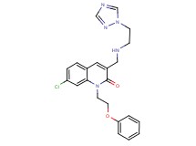 7-chloro-1-(2-phenoxyethyl)-3-({[2-(1H-1,2,4-triazol-1-yl)ethyl]amino}methyl)-2(1H)-quinolinone