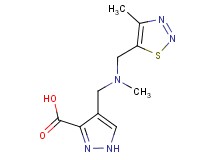 4-({methyl[(4-methyl-1,2,3-thiadiazol-5-yl)methyl]amino}methyl)-1H-pyrazole-3-carboxylic acid