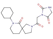 3-[2-(7-cyclohexyl-6-oxo-2,7-diazaspiro[4.5]dec-2-yl)-2-oxoethyl]imidazolidine-2,4-dione