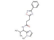 N-[2-methyl-1-(1-methyl-1H-imidazol-2-yl)propyl]-3-(3-phenyl-1,2,4-oxadiazol-5-yl)propanamide