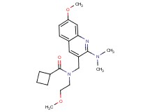 N-{[2-(dimethylamino)-7-methoxy-3-quinolinyl]methyl}-N-(2-methoxyethyl)cyclobutanecarboxamide
