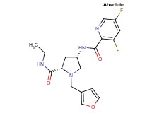N-[(3S,5S)-5-[(ethylamino)carbonyl]-1-(3-furylmethyl)pyrrolidin-3-yl]-3,5-difluoropyridine-2-carboxamide