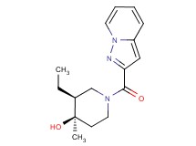 (3S*,4R*)-3-ethyl-4-methyl-1-(pyrazolo[1,5-a]pyridin-2-ylcarbonyl)piperidin-4-ol