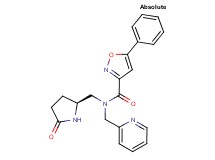 N-{[(2S)-5-oxo-2-pyrrolidinyl]methyl}-5-phenyl-N-(2-pyridinylmethyl)-3-isoxazolecarboxamide