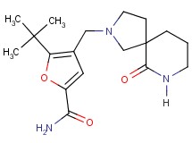 5-tert-butyl-4-[(6-oxo-2,7-diazaspiro[4.5]dec-2-yl)methyl]-2-furamide