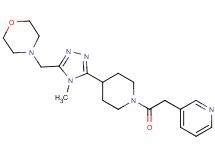 4-({4-methyl-5-[1-(pyridin-3-ylacetyl)piperidin-4-yl]-4H-1,2,4-triazol-3-yl}methyl)morpholine