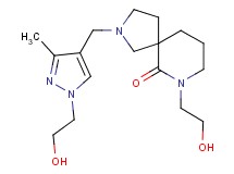 7-(2-hydroxyethyl)-2-{[1-(2-hydroxyethyl)-3-methyl-1H-pyrazol-4-yl]methyl}-2,7-diazaspiro[4.5]decan-6-one