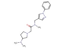 2-[3-(dimethylamino)-1-pyrrolidinyl]-N-methyl-N-[(1-phenyl-1H-pyrazol-4-yl)methyl]acetamide
