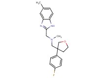 1-[3-(4-fluorophenyl)tetrahydro-3-furanyl]-N-methyl-N-[(5-methyl-1H-benzimidazol-2-yl)methyl]methanamine