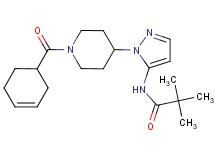 N-{1-[1-(3-cyclohexen-1-ylcarbonyl)-4-piperidinyl]-1H-pyrazol-5-yl}-2,2-dimethylpropanamide