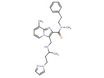 N,8-dimethyl-3-({[1-methyl-3-(1H-pyrazol-1-yl)propyl]amino}methyl)-N-(2-phenylethyl)imidazo[1,2-a]pyridine-2-carboxamide