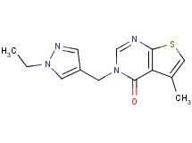 3-[(1-ethyl-1H-pyrazol-4-yl)methyl]-5-methylthieno[2,3-d]pyrimidin-4(3H)-one