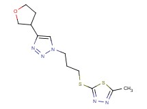 2-methyl-5-({3-[4-(tetrahydrofuran-3-yl)-1H-1,2,3-triazol-1-yl]propyl}thio)-1,3,4-thiadiazole