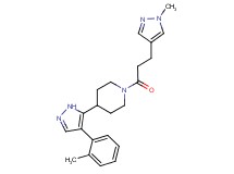 4-[4-(2-methylphenyl)-1H-pyrazol-5-yl]-1-[3-(1-methyl-1H-pyrazol-4-yl)propanoyl]piperidine