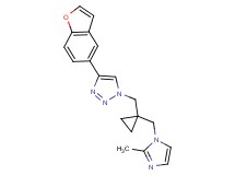 4-(1-benzofuran-5-yl)-1-({1-[(2-methyl-1H-imidazol-1-yl)methyl]cyclopropyl}methyl)-1H-1,2,3-triazole