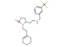 1-[2-(1-cyclohexen-1-yl)ethyl]-5-(2-{[3-(trifluoromethyl)benzyl]amino}ethyl)-2-pyrrolidinone