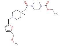 ethyl 4-[(6-{[5-(methoxymethyl)-2-furyl]methyl}-6-azaspiro[2.5]oct-1-yl)carbonyl]-1-piperazinecarboxylate