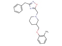 1-[(3-benzyl-1,2,4-oxadiazol-5-yl)methyl]-3-[(2-methylphenoxy)methyl]piperidine