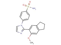 4-[2-(6-methoxy-2,3-dihydro-1H-inden-5-yl)-1H-imidazol-1-yl]benzenesulfonamide