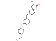 7-[3-(4-methoxyphenoxy)benzyl]-3-methyl-1-oxa-3,7-diazaspiro[4.4]nonan-2-one