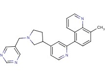 8-methyl-5-{4-[1-(pyrimidin-5-ylmethyl)pyrrolidin-3-yl]pyridin-2-yl}quinoline
