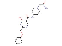 N-[1-(2-amino-2-oxoethyl)piperidin-4-yl]-4-hydroxy-2-(phenoxymethyl)pyrimidine-5-carboxamide