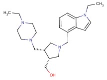 {(3R*,4S*)-1-[(1-ethyl-1H-indol-4-yl)methyl]-4-[(4-ethylpiperazin-1-yl)methyl]pyrrolidin-3-yl}methanol