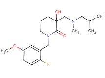 1-(2-fluoro-5-methoxybenzyl)-3-hydroxy-3-{[isobutyl(methyl)amino]methyl}piperidin-2-one