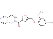 2-[(2-methoxy-4-methylphenoxy)methyl]-N-methyl-N-[(3-methyl-4-pyridinyl)methyl]-1,3-oxazole-4-carboxamide