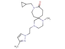 9-(cyclopropylmethyl)-1-methyl-4-[2-(3-methyl-1H-pyrazol-1-yl)ethyl]-1,4,9-triazaspiro[5.6]dodecan-10-one