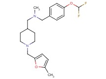 1-[4-(difluoromethoxy)phenyl]-N-methyl-N-({1-[(5-methyl-2-furyl)methyl]-4-piperidinyl}methyl)methanamine