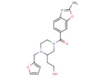 2-{1-(2-furylmethyl)-4-[(2-methyl-1,3-benzoxazol-6-yl)carbonyl]piperazin-2-yl}ethanol