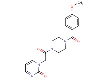 1-{2-[4-(4-methoxybenzoyl)-1-piperazinyl]-2-oxoethyl}-2(1H)-pyrimidinone