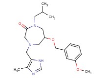 1-isobutyl-6-[(3-methoxybenzyl)oxy]-4-[(4-methyl-1H-imidazol-5-yl)methyl]-1,4-diazepan-2-one
