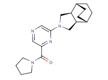 (1R*,2R*,6S*,7S*)-4-[6-(1-pyrrolidinylcarbonyl)-2-pyrazinyl]-4-azatricyclo[5.2.2.0~2,6~]undecane