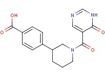 4-{1-[(6-oxo-1,6-dihydropyrimidin-5-yl)carbonyl]piperidin-3-yl}benzoic acid