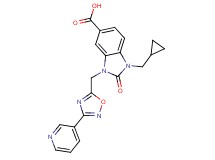 1-(cyclopropylmethyl)-2-oxo-3-[(3-pyridin-3-yl-1,2,4-oxadiazol-5-yl)methyl]-2,3-dihydro-1H-benzimidazole-5-carboxylic acid
