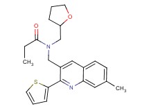 N-{[7-methyl-2-(2-thienyl)-3-quinolinyl]methyl}-N-(tetrahydro-2-furanylmethyl)propanamide