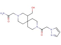 2-[1-(hydroxymethyl)-9-(1H-pyrazol-1-ylacetyl)-3,9-diazaspiro[5.5]undec-3-yl]acetamide