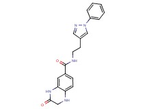3-oxo-N-[2-(1-phenyl-1H-pyrazol-4-yl)ethyl]-1,2,3,4-tetrahydroquinoxaline-6-carboxamide