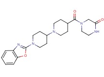 4-{[1'-(1,3-benzoxazol-2-yl)-1,4'-bipiperidin-4-yl]carbonyl}-2-piperazinone